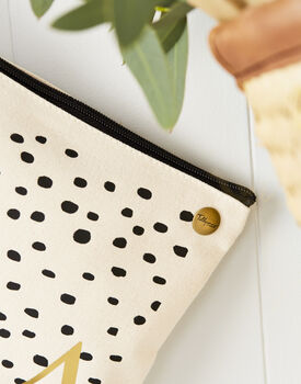 Monogrammed Dalmatian Print Pouch, 2 of 3