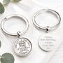 Luxury 80th Birthday Silver Sixpence Keyring, thumbnail 1 of 6