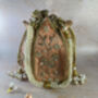 Peach Handcrafted Raw Silk Potli Bag/Wrist Bag, thumbnail 2 of 2