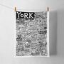 York Landmarks Tea Towel, thumbnail 1 of 2
