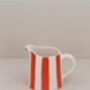 Orange Stripe Stoneware Creamer Jug, thumbnail 1 of 2