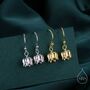 Streling Silver Lily Of The Valley Dangle Hook Earrings, thumbnail 1 of 10