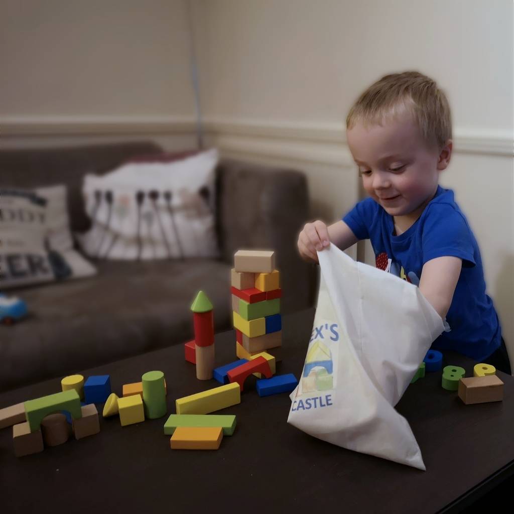 Building Blocks Set Of 50 With Personalised Gift Bag, 1 of 4