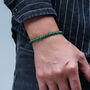 Vintage Styled Green Bead Adjustable Bracelet For Men, thumbnail 5 of 6