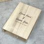 Personalised Wooden Book Shaped Keepsake Box, thumbnail 4 of 7