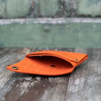 Personalised Orange Leather Wallet, 2 of 8