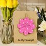 Personalised 'Be My Flowergirl' Wooden Flower Card, thumbnail 1 of 5