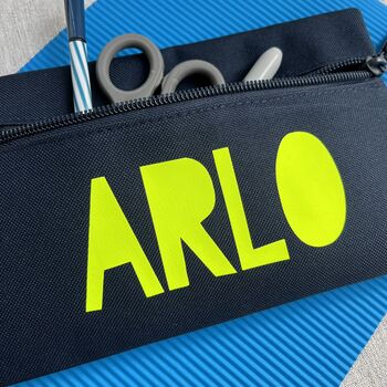 Personalised Stocking Filler Neon Pencil Case, 2 of 4