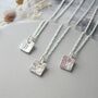 Little Initial Square Necklace, thumbnail 2 of 5