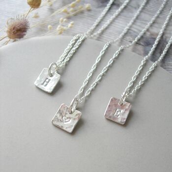 Little Initial Square Necklace, 2 of 5
