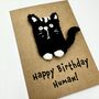Cat Parent Crochet Birthday Card Handmade, thumbnail 7 of 10
