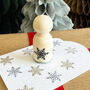 Mini Snowflake Rubber Stamp For Christmas Crafting, thumbnail 1 of 4
