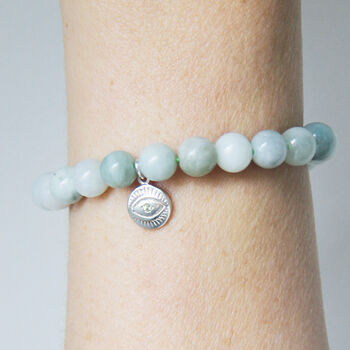 Birthstone Evil Eye Beaded Bracelet, 4 of 6