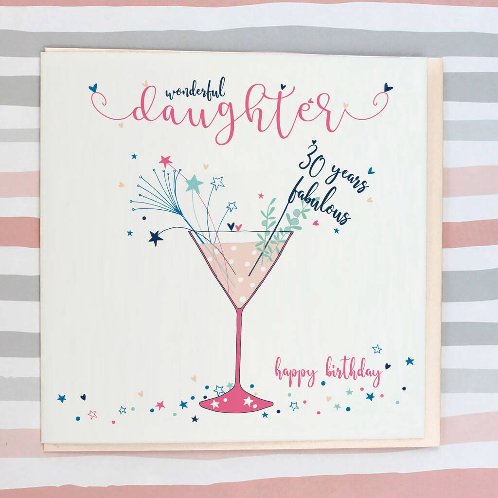 Daughter 30th Birthday Card By Molly Mae Notonthehighstreet