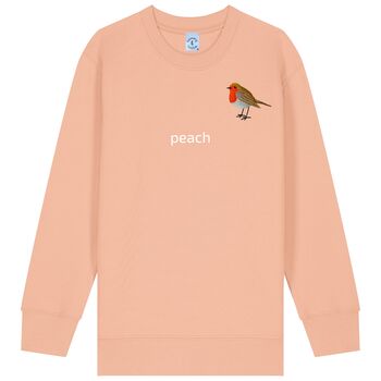 Childrens Unisex Organic Cotton Embroidered Robin Christmas Jumper, 11 of 12
