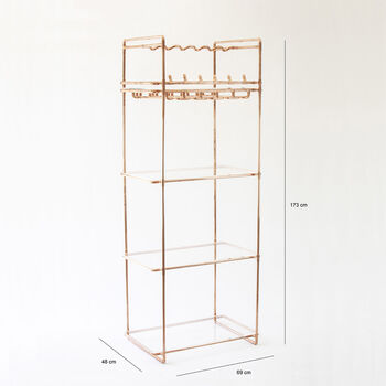 Handmade Shelving Unit With Wine Rack And Glass Rack, 3 of 5