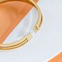 Gold Plated Crystal V Line Harmony Bangle Bracelet, thumbnail 5 of 11