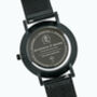 Classic Black Stainless Steel Unisex Wood Watch, thumbnail 6 of 8