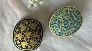 Indian Handpainted Jewellery Box Kashmir Paper Mache, 6 of 11