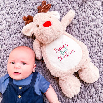 Personalised Reindeer Christmas Soft Toy, 4 of 6