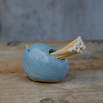 Bird Match Striker Pot In Cornflower Blue, 9 of 9