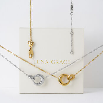 Personalised Woman's Dainty Silver Dome Link Necklace, 2 of 9