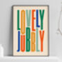 'Lovely Jubbly' Typography Print, thumbnail 1 of 3