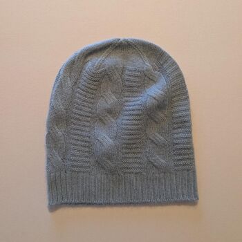 Unisex Pure Cashmere Textured Beanie, 2 of 9