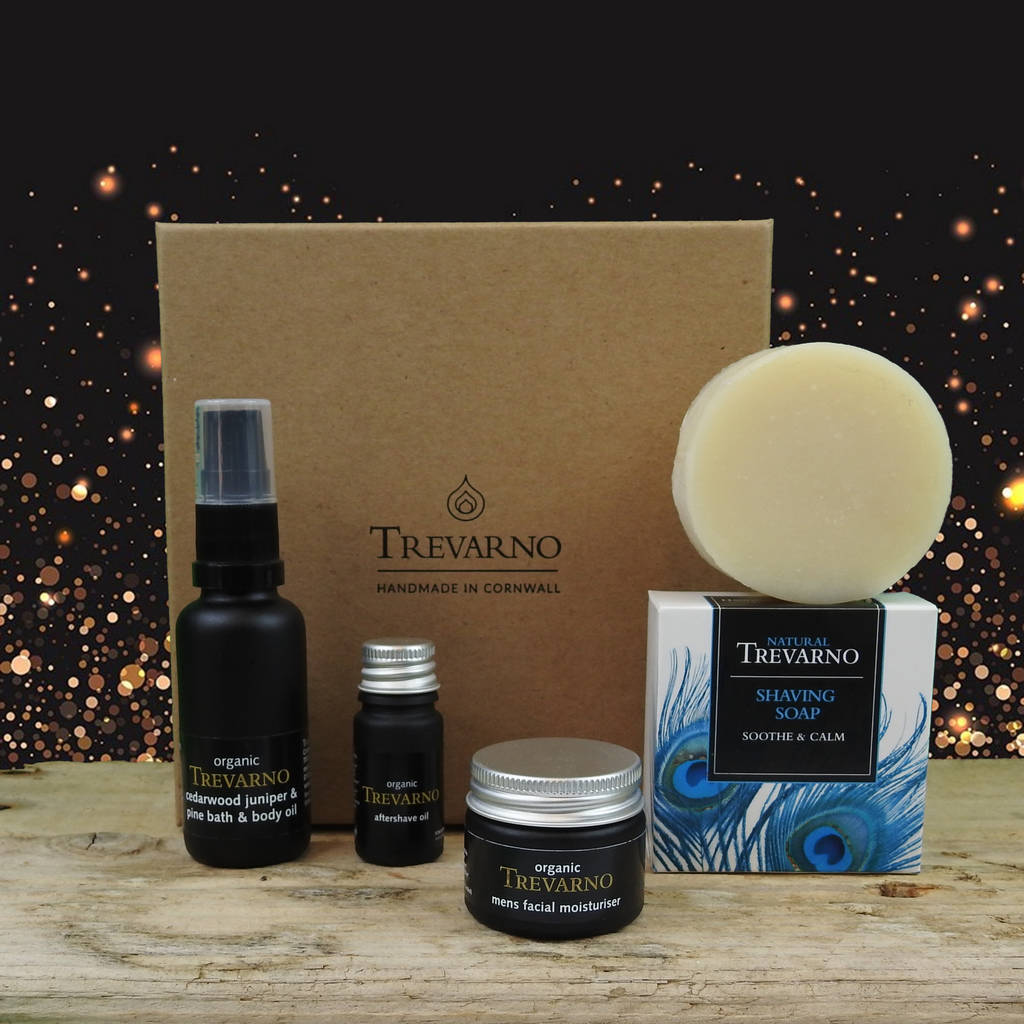 men's shaving kit gift set by organic trevarno