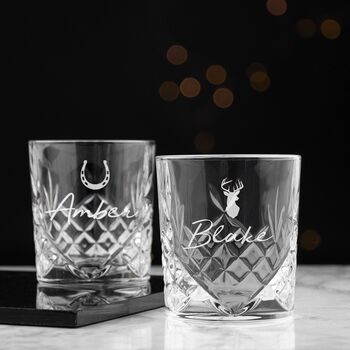 Personalised Lucky Horseshoe Whisky Tumbler, 2 of 5