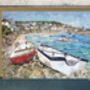 Mousehole Cornwall Upcycled Collage Greetings Card, thumbnail 1 of 3