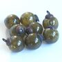 Green Glass Baubles Antique Style | Set Of Eight, thumbnail 5 of 7