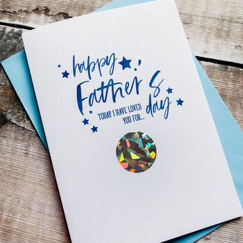 Personalised Scratch Off Father's Day Days Card, 2 of 3