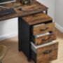 Three Drawer Rolling Filing Cabinet With Wheels, thumbnail 5 of 8