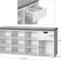 Shoe Storage Bench With Cushion Drawer Open Compartment, thumbnail 12 of 12