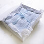 Personalised Blue Cable Knit Pom Pom Blanket, thumbnail 4 of 7