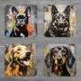 Canine Chromatics Set Of Four Pu Leather Coasters, thumbnail 1 of 8