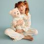Sara Girls Pyjama Set With Matching Teddy Bear, thumbnail 2 of 5
