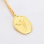 Snowdrop Flower Oval Necklace In Sterling Silver, thumbnail 2 of 11