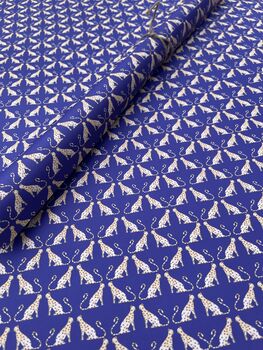 Royal Blue Cheetah Wrapping Paper, 5 of 11