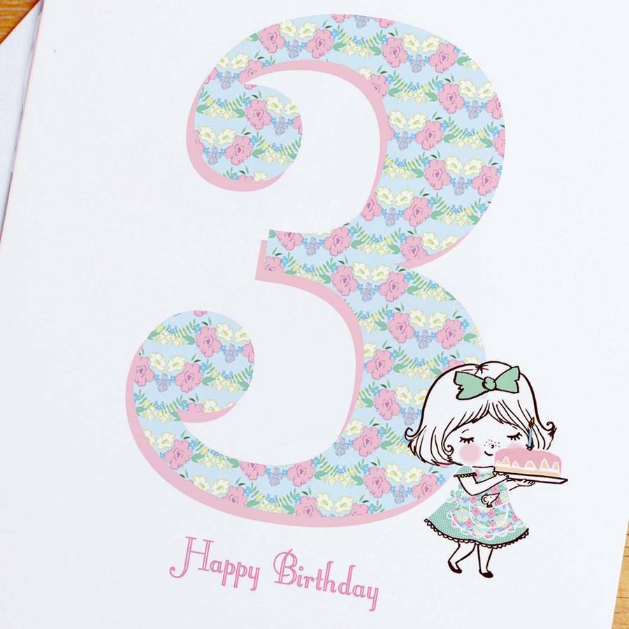 Happy 3rd Birthday Daydreamer Card By Rosie And Radish