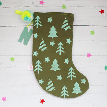 Personalised Screen Printed Christmas Stocking, 3 of 12
