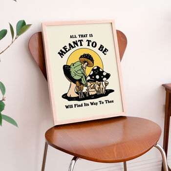 'All Thats Meant To Be' Retro Frog Print, 3 of 8