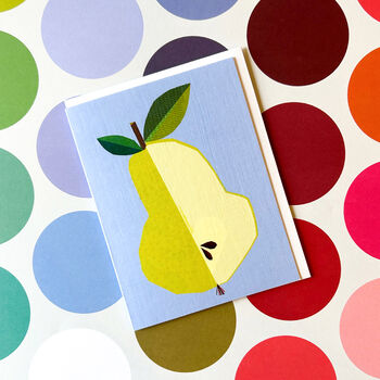 Mini Pear Greetings Card, 4 of 4