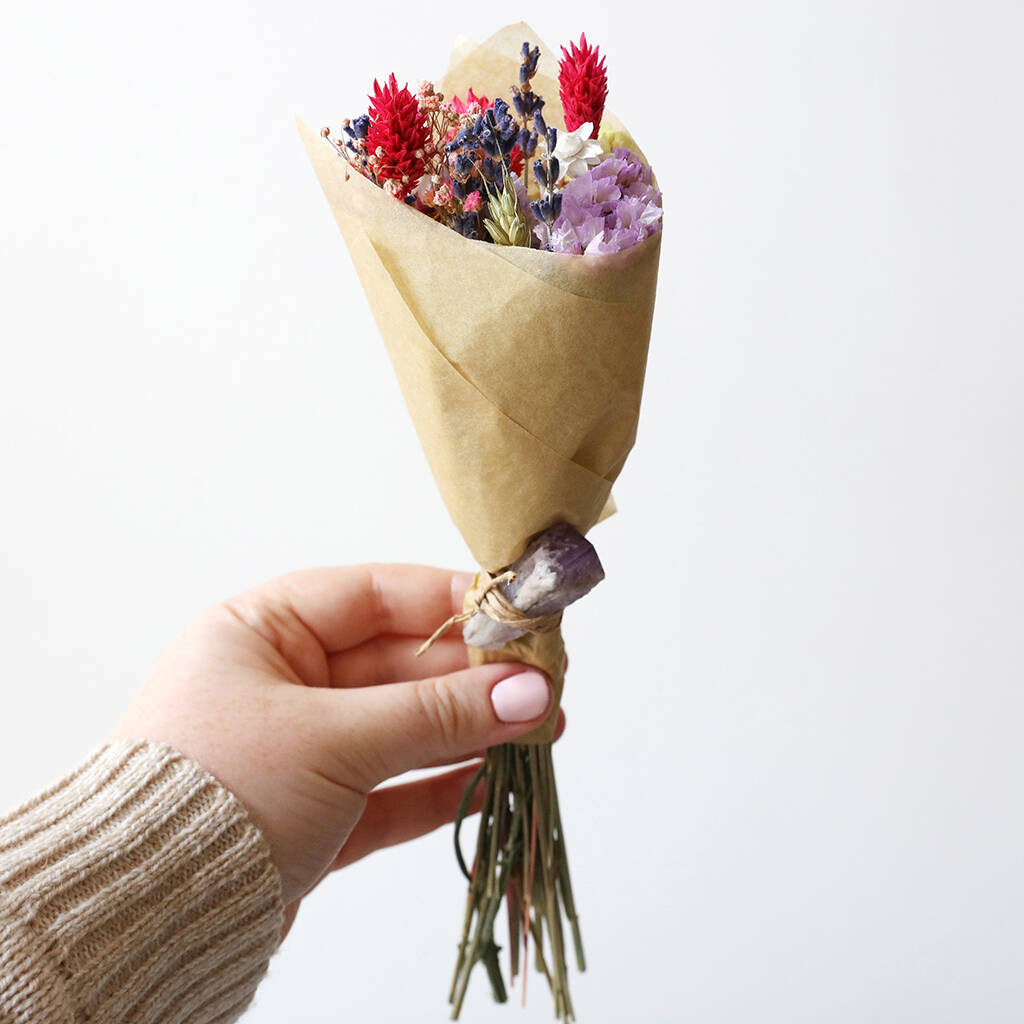 Natural Dried Flower Posy Letterbox Gift By Lisa Angel