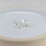 Sterling Silver Lace Huggie Hoop Earrings, thumbnail 2 of 3