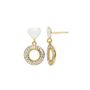 Gold Plated Crystal Enamel Heart Stud Earrings, thumbnail 4 of 6