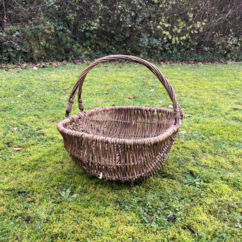 Set Of Two Large Willow Wicker Garden Trug Baskets, 8 of 8
