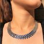 Sterling Silver Chunky Scales Necklace, thumbnail 1 of 8