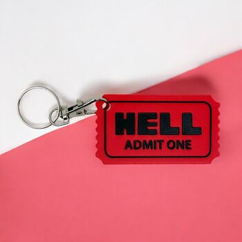 Arcade Ticket Funny And Offensive Novelty Keyrings, 8 of 10